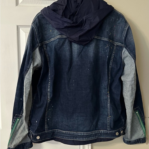 🇨🇦 NWOT DSQUARED2 🇨🇦 2-in1 Hybrid Techno Dan Denim Jacket - Picture 2 of 9